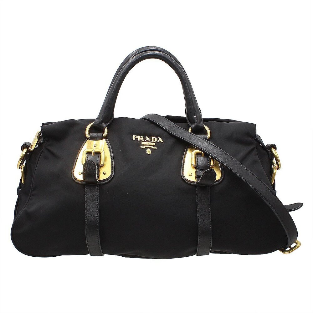 Prada Tessuto convertible shoulder bag black